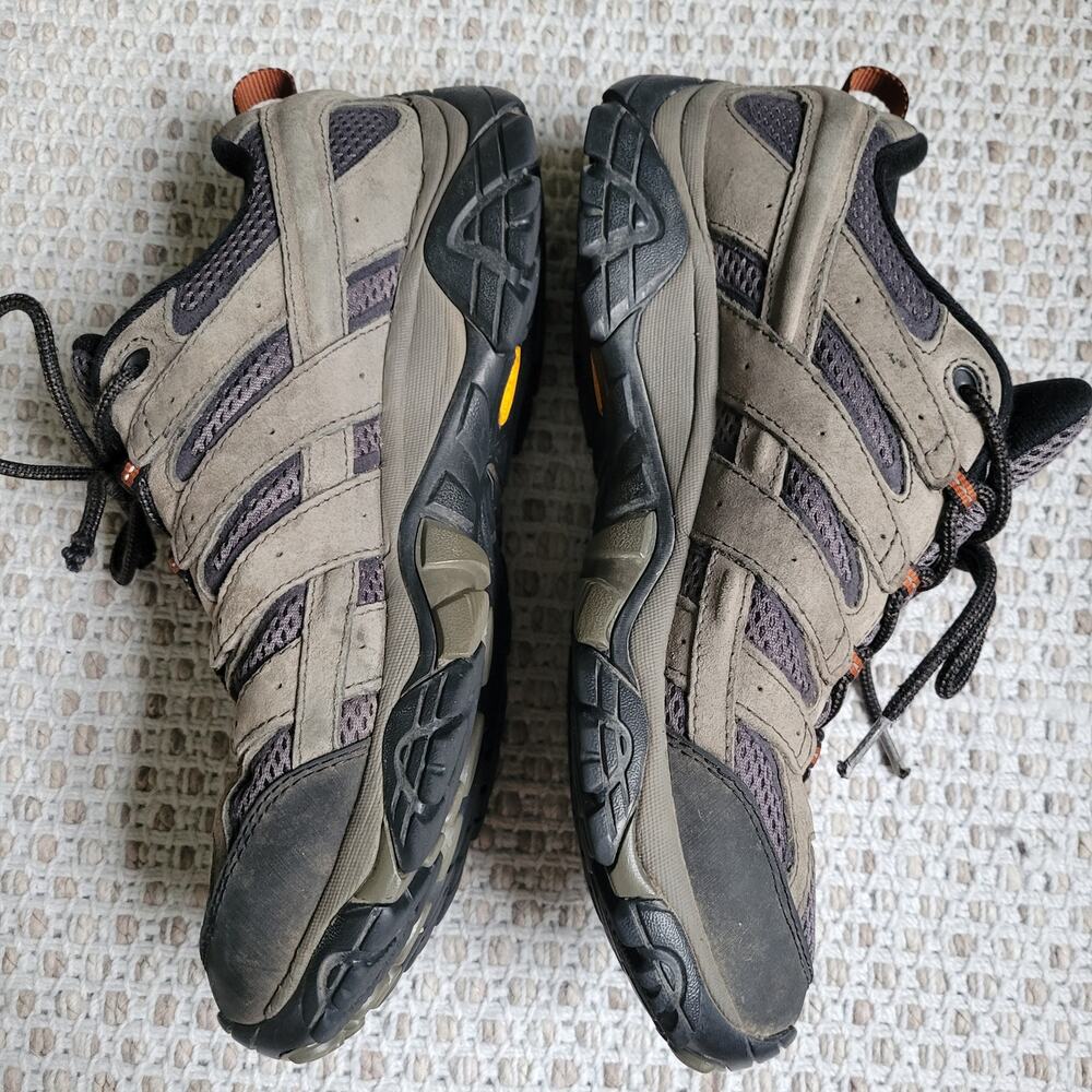 Merrell Mens 11 Moab 2 Vent Brown and Gray Waterproof Hiking Shoes - Picture 3 of 7